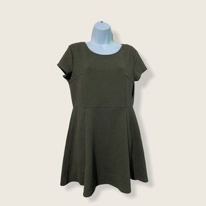 H&M Divided Olive Skater Dress Size 14